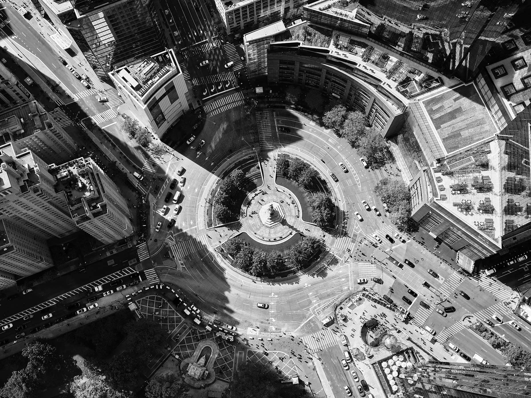 Columbus Circle Aerial Photograph