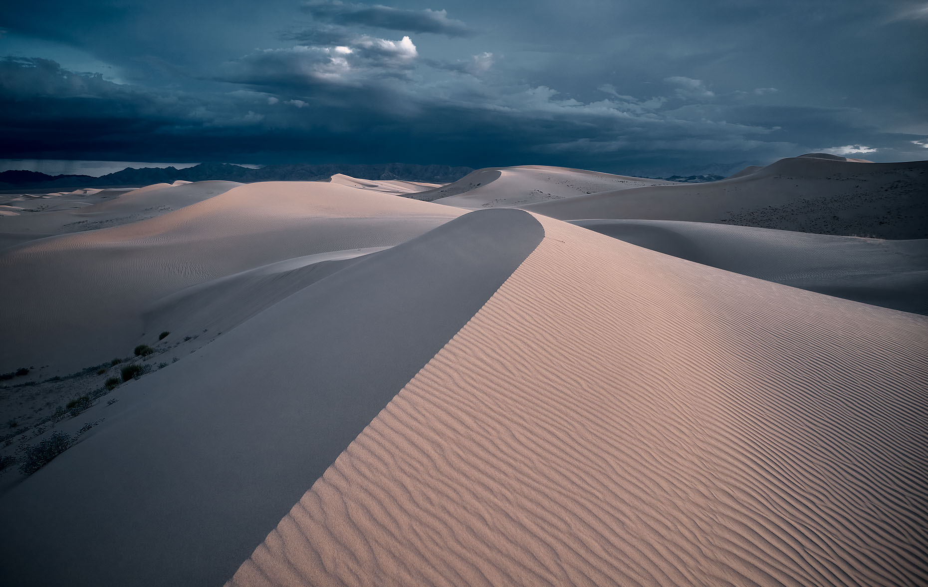 Aerial Sunset Cadiz Dunes